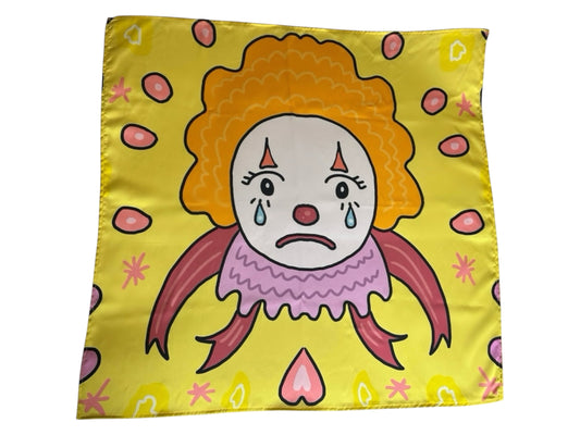 Pañuelo payaso triste 70x70
